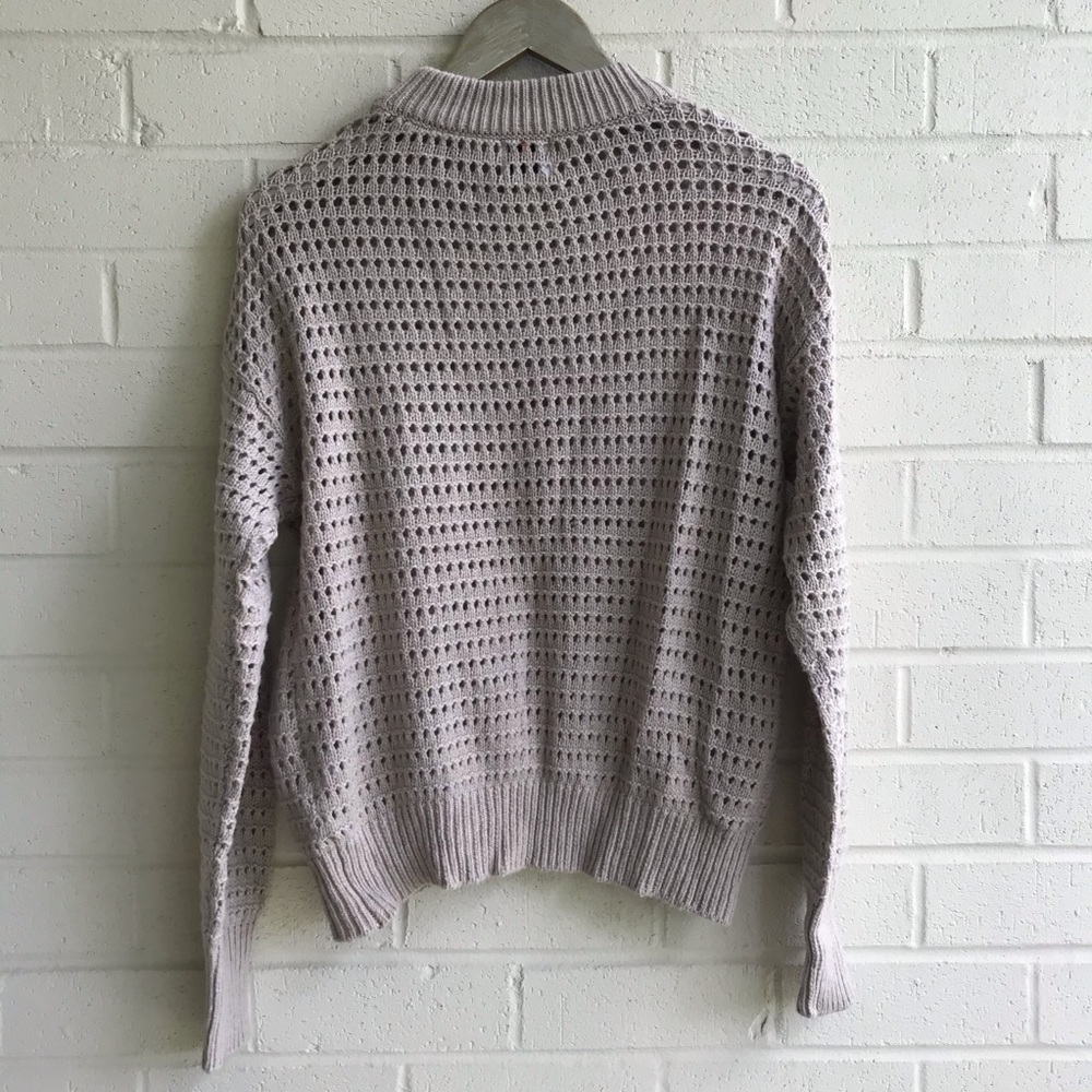 MISA Los Angeles Ramsey Oatmeal Open Knit Sweater - Picture 6 of 8
